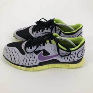 Nike Free Sneakers Womens 8 4.0 V2 Running Shoes Purple Yellow Sneakers